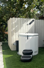 Cold Plunge Barrel with Inflatable Steps